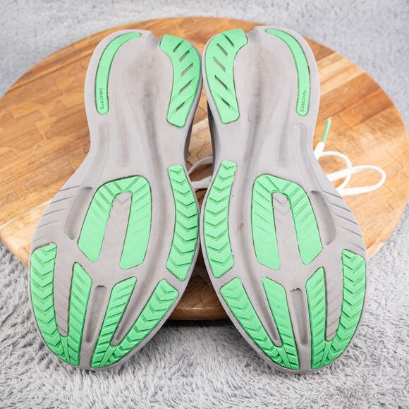 Saucony Women's Ride 16 S10830-35 White Green Pink Running Shoes Sneaker Sz 8.5 - Picture 8 of 10